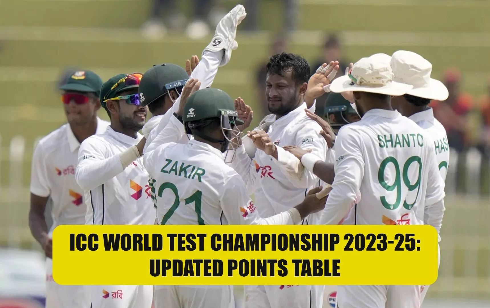 ICC World Test Championship 202325 points table after 1st test