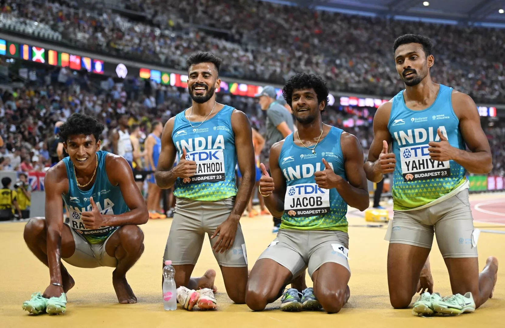 India's relay hopes dashed Both men's & women's 4x400m teams crash out