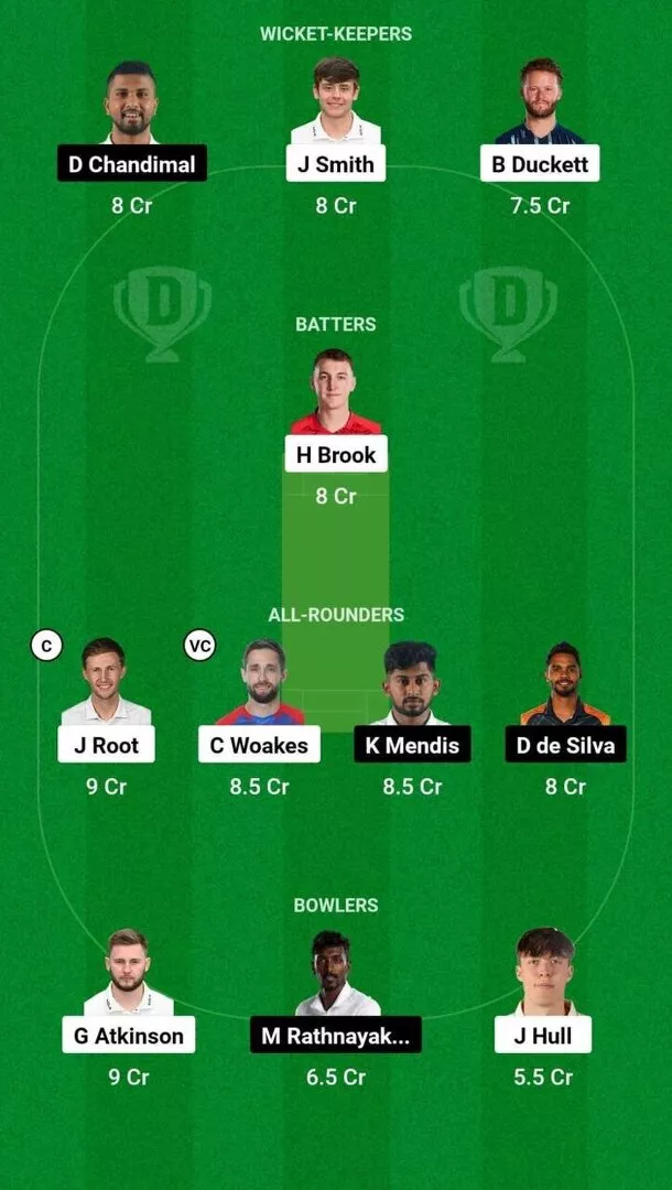 ENG vs SL 3rd Test Dream11 Team 1