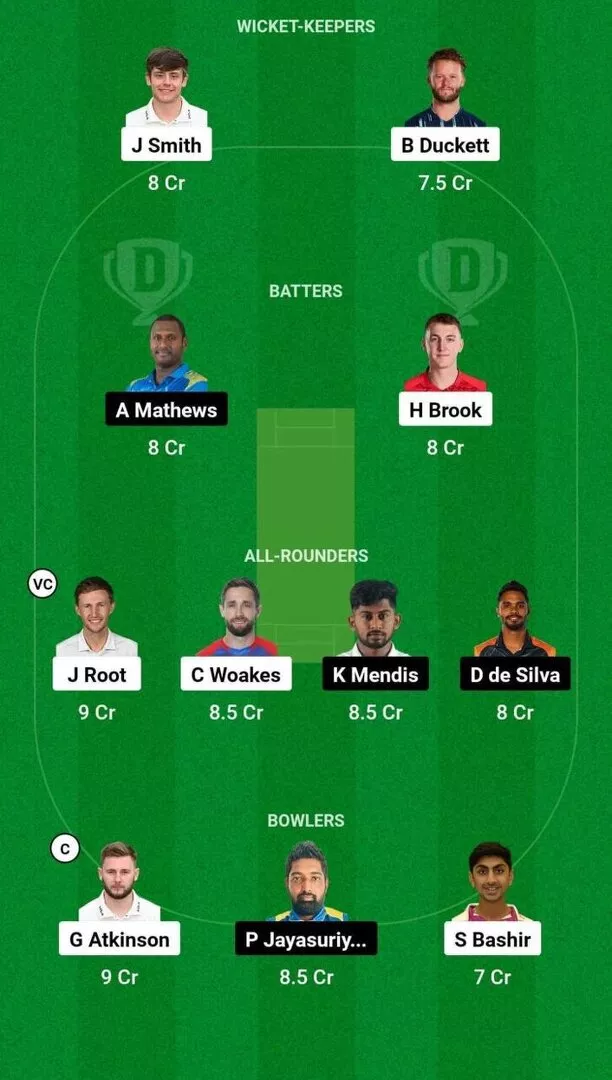 ENG vs SL 3rd Test Dream11 Team 2