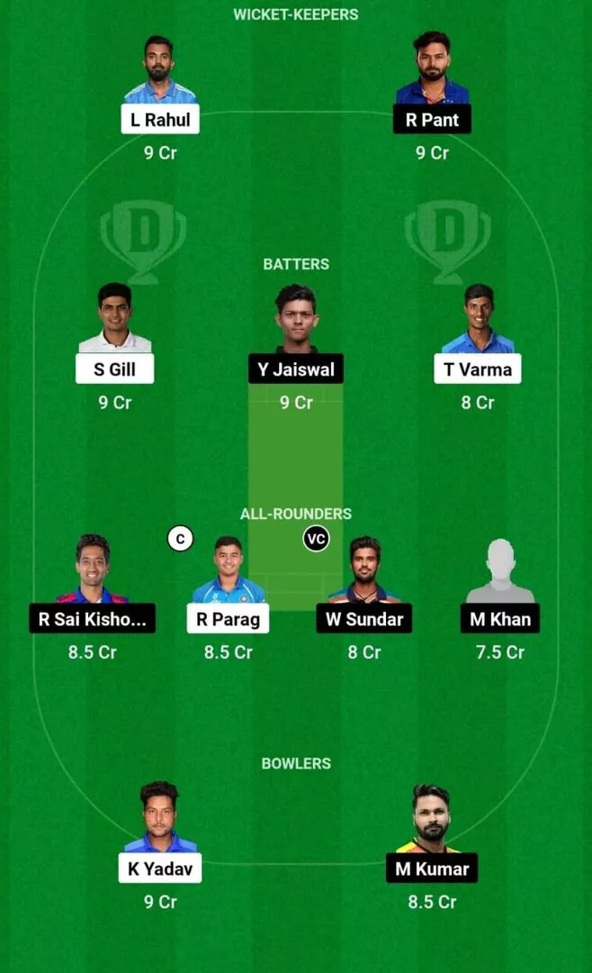 Primer partido del equipo IN-A vs IN-B Dream11