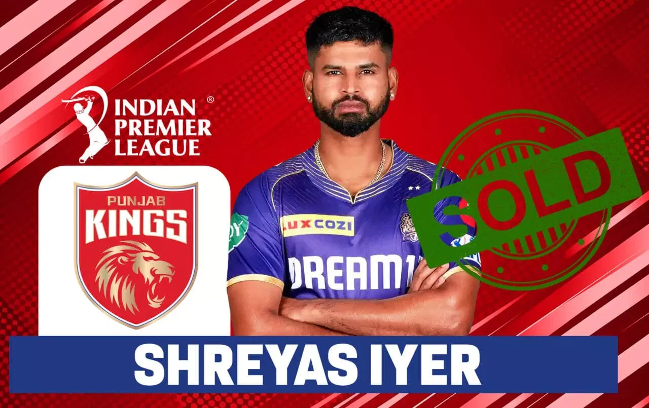 IPL 2025 mega auction: Shreyas Iyer becomes most expensive player in IPL history, sold for a whopping 26.75 crores.