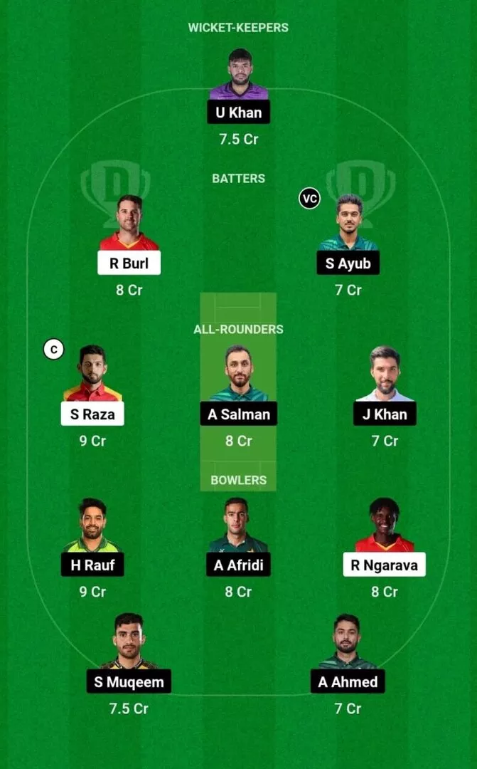 ZIM vs PAK 3rd T20I 2024 Dream11 Team 1