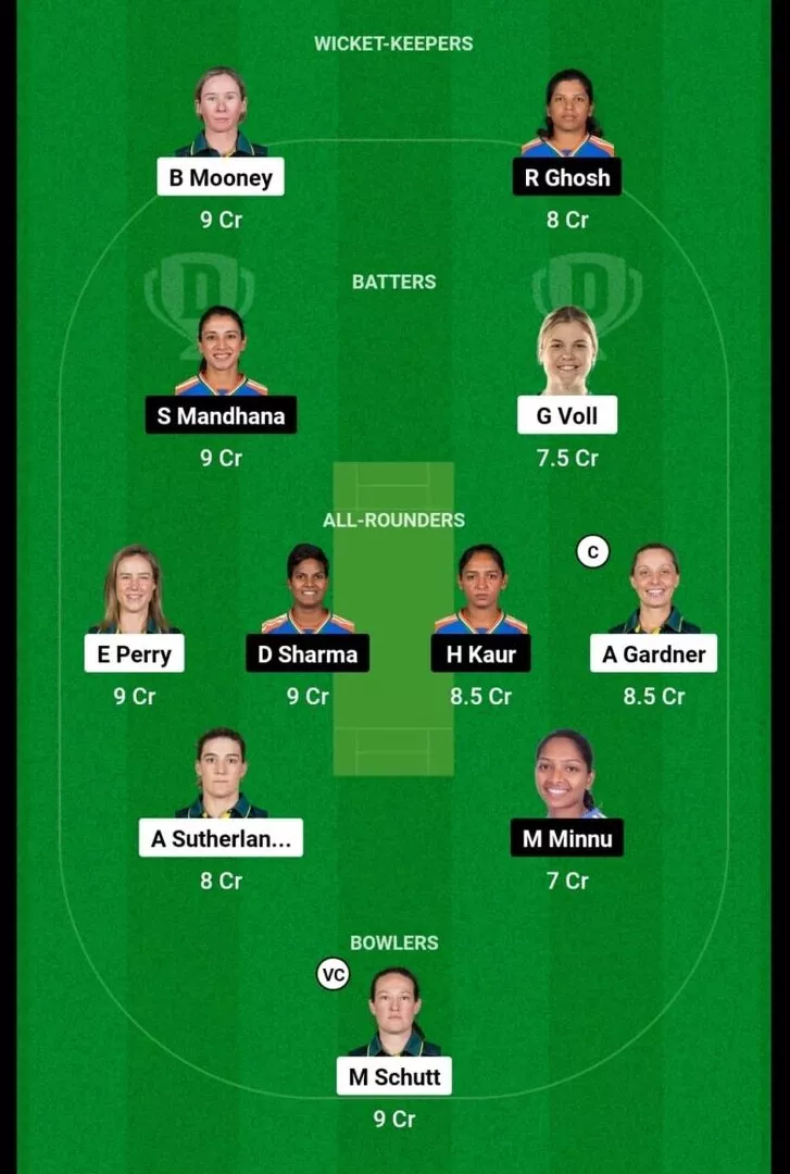 AU-W vs IN-W 3வது ODI 2024 Dream11 Team 2