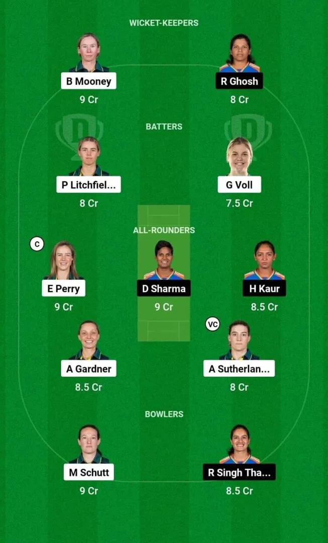 AU-W vs IN-W 3வது ODI 2024 Dream11 Team 1