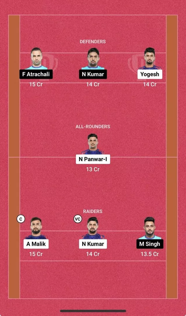 Dream11 பேண்டஸி டீம் நம்பர் 1 DEL vs BEN