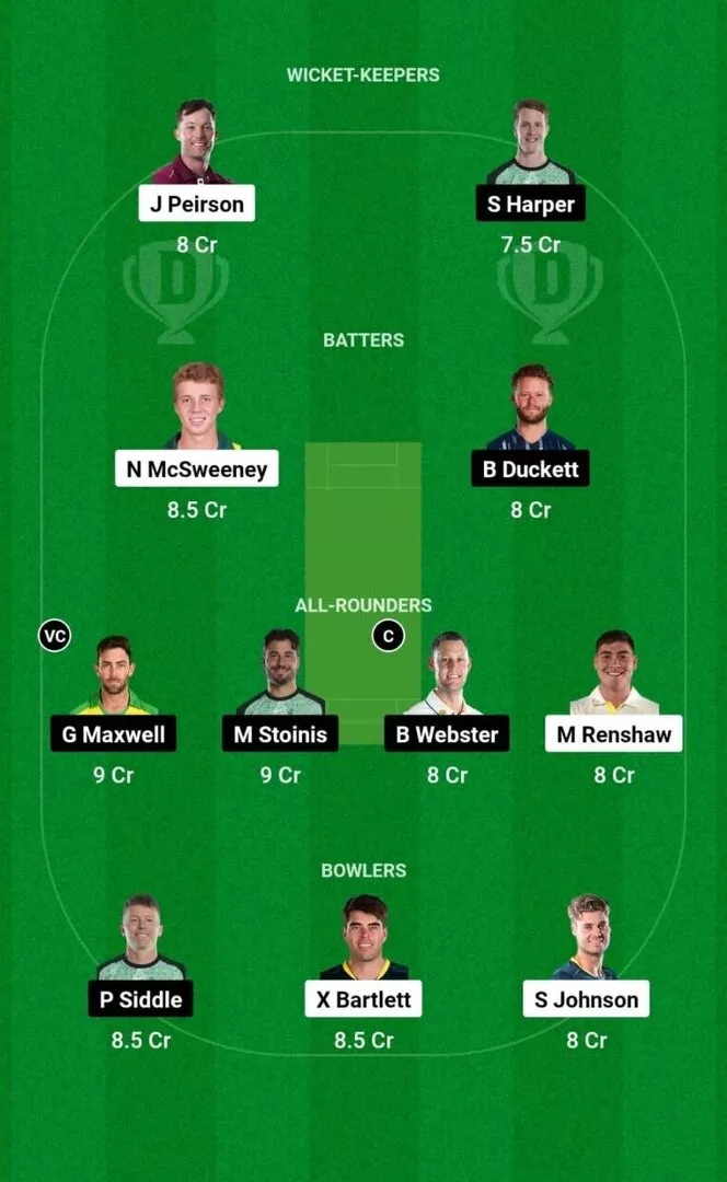 HEA vs STA BBL 2024-25 Dream11 Team 1