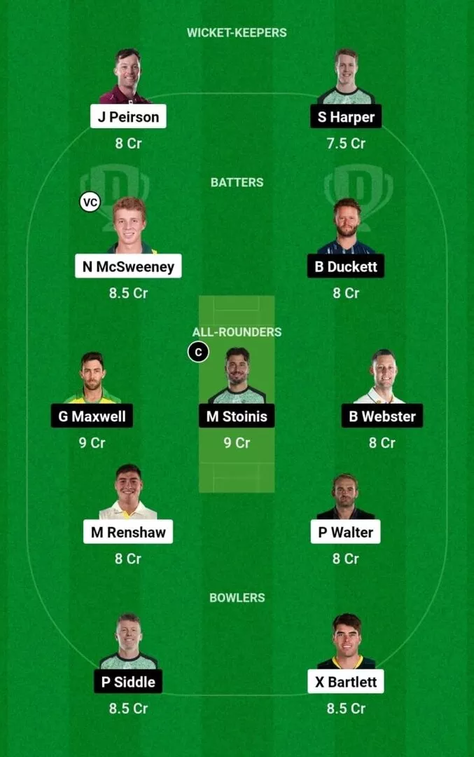 HEA vs STA BBL 2024-25 Dream11 Team 1