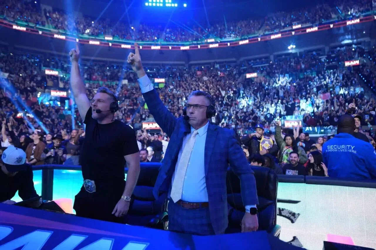 Michael Cole and Pat McAfee WWE RAW