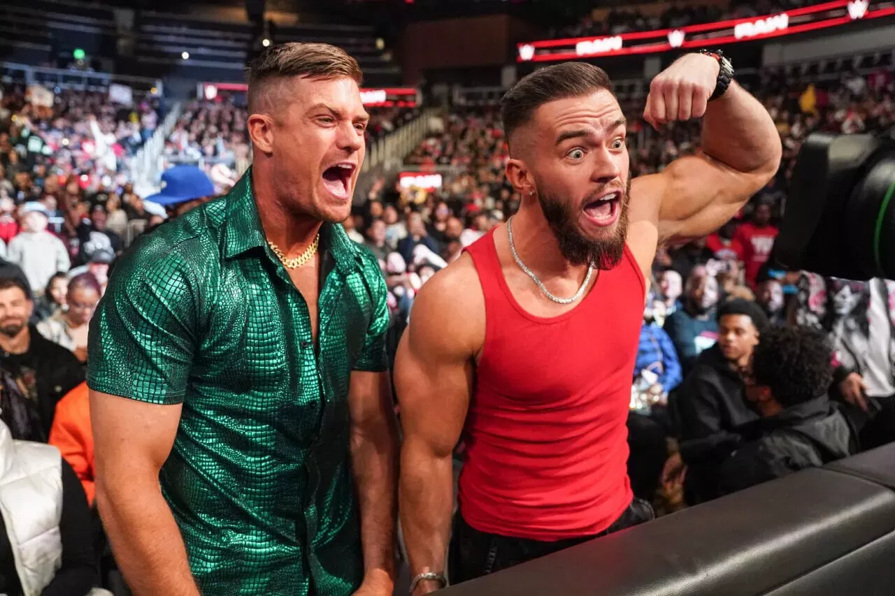 A-Town Down Under Austin Theory Grayson Waller wwe raw