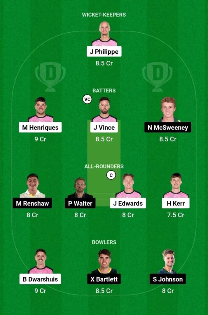 HEA vs SIX BBL 2024-25 Dream11 Team 1