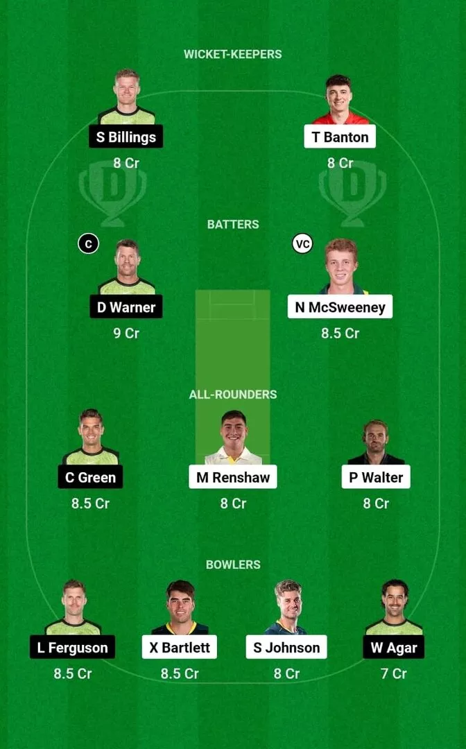 HEA vs THU BBL 2024-25 Dream11 Team 1