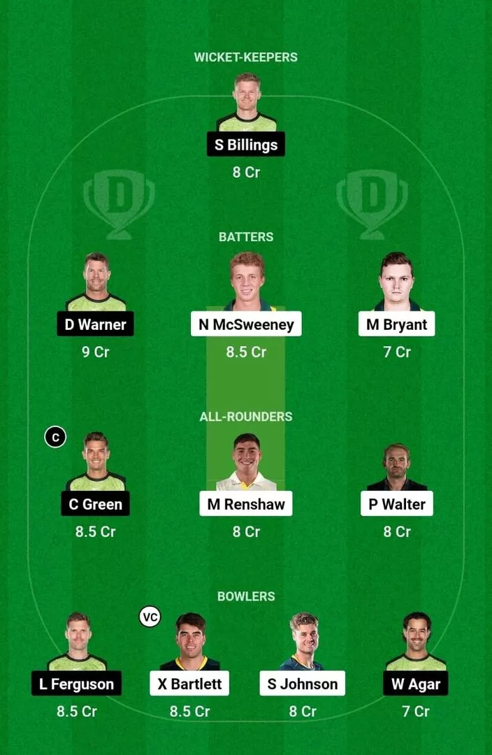 HEA vs THU BBL 2024-25 Dream11 Team 1