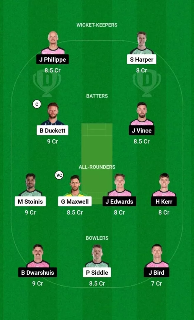 STA vs SIX BBL 2024-25 Dream11 Team 1