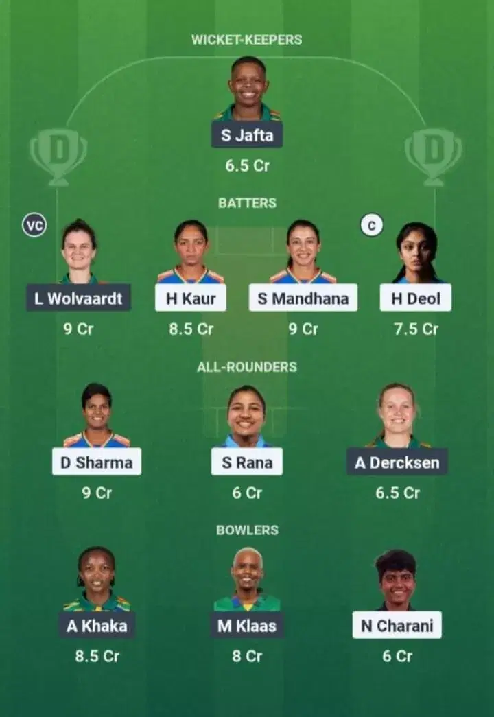 IN-W vs SA-W Dream11 Prediction, Dream11 Playing XI, Today Match 2, Sri Lanka Women's ODI Tri Series 2025