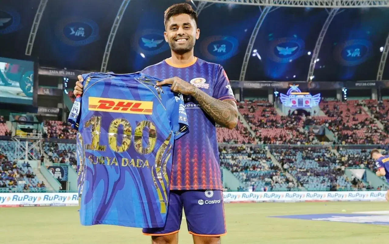 Suryakumar yadav 100 geansaí mi