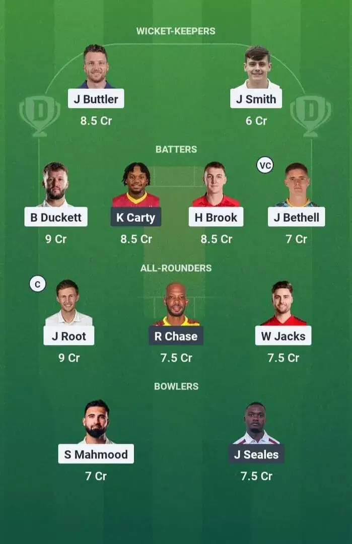 ENG vs WI Dream11 Prediction, Dream11 Playing XI, Today Match 2, England vs West Indies ODI series 2025