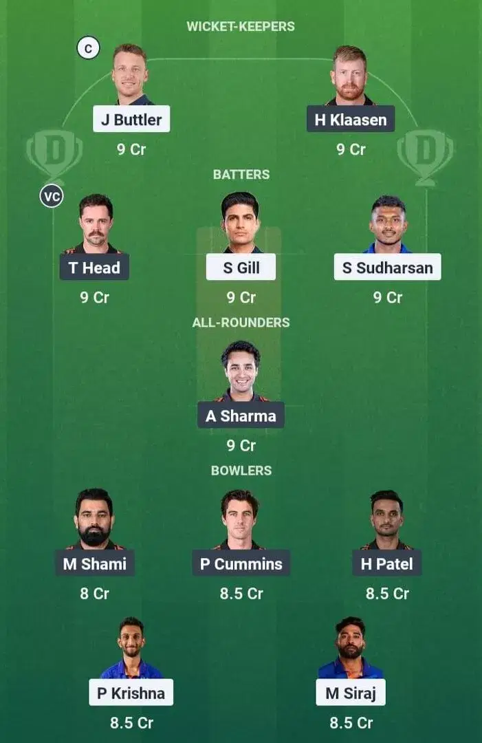 GT vs SRH Dream11 Prediction, Dream11 Playing XI, Today Match 51, IPL 2025 (Indian T20 League)