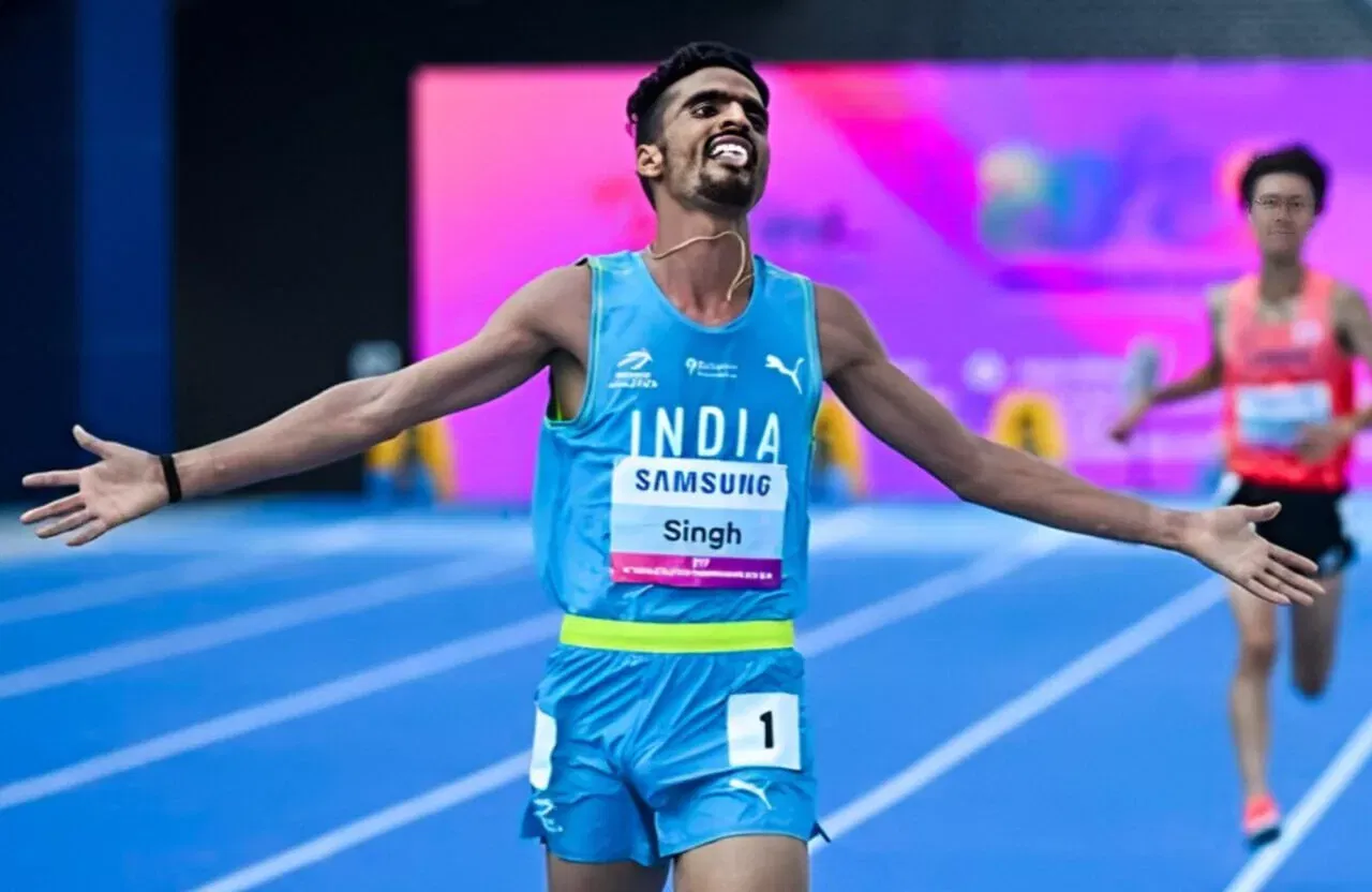 Gulveer Singh wins gold in men's 5000m at Asian Athletics Championships 2025