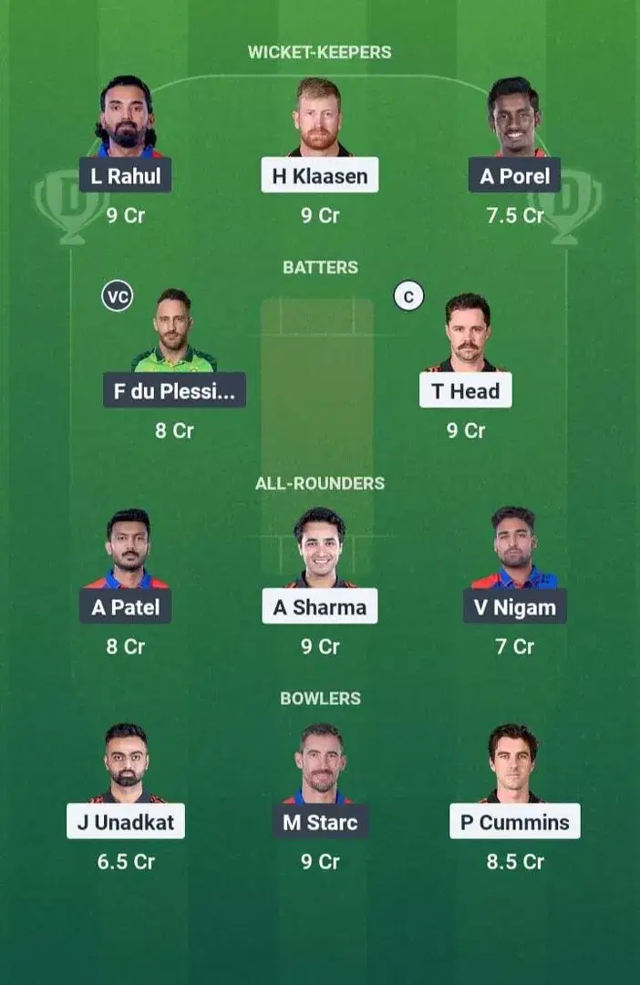 SRH vs DC Dream11 Prediction, Dream11 Playing XI, Today Match 55, IPL 2025 (Indian T20 League)