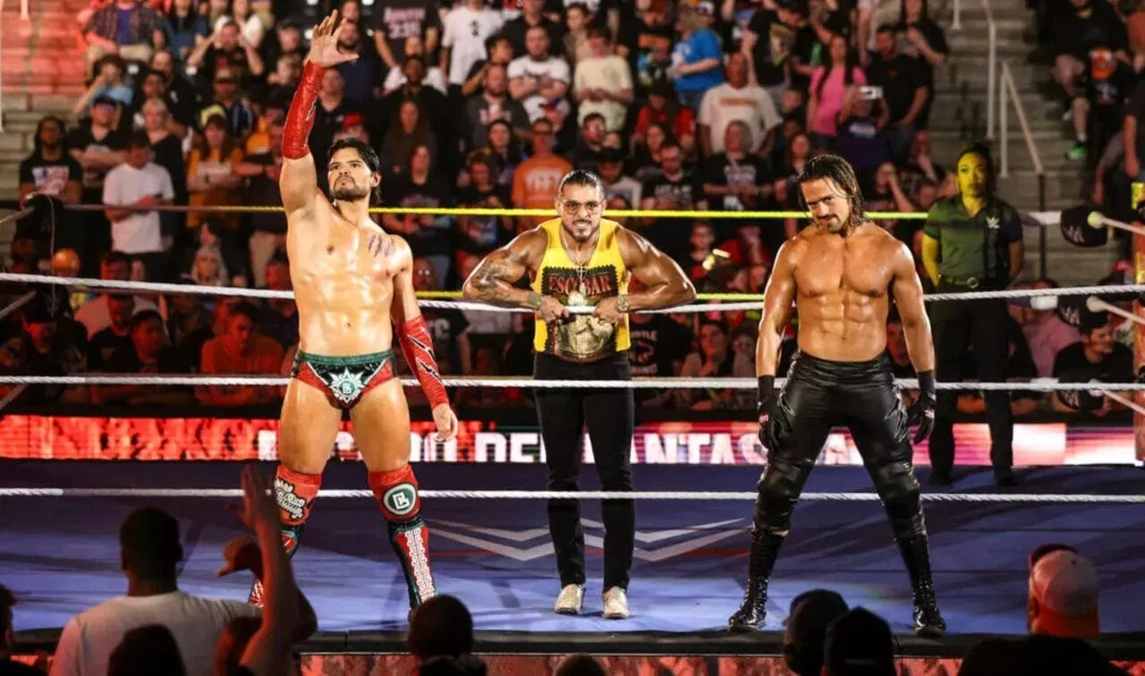 WWE SmackDown Berto, Santos Escobar, and Angel, of Legado del Fantasma