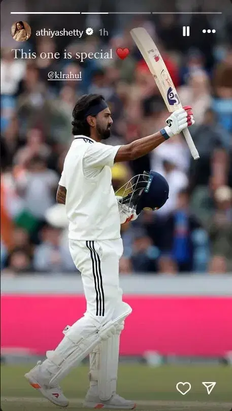 ENG vs IND: "This one is.." Athiya Shetty reacts to husband KL Rahul's sensational ton in Headingley test
