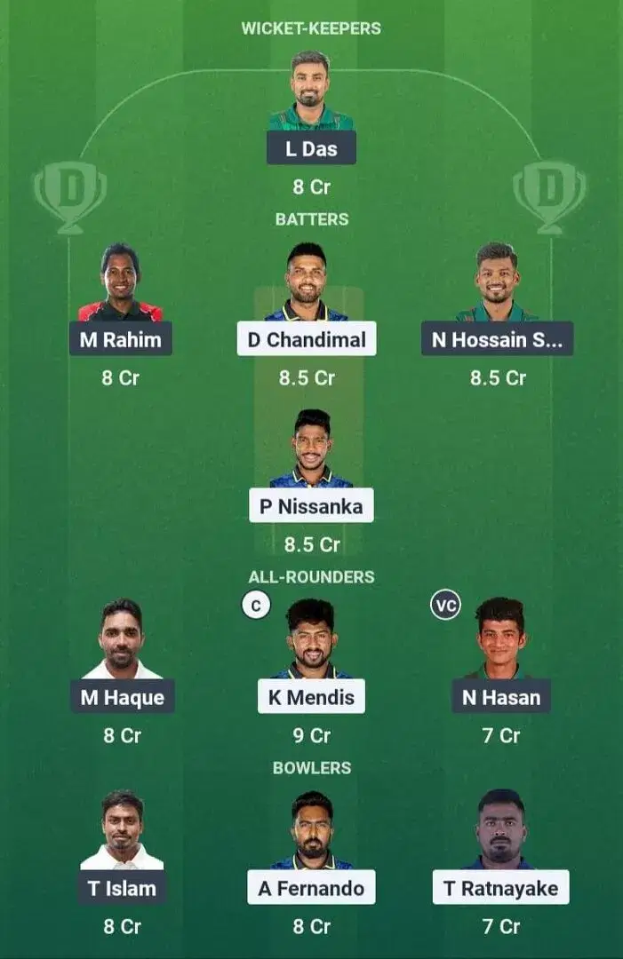 SL vs BAN Dream11 Prediction, Dream11 Playing XI, Today Match 2nd test, Sri Lanka vs Bangladesh test series 2025