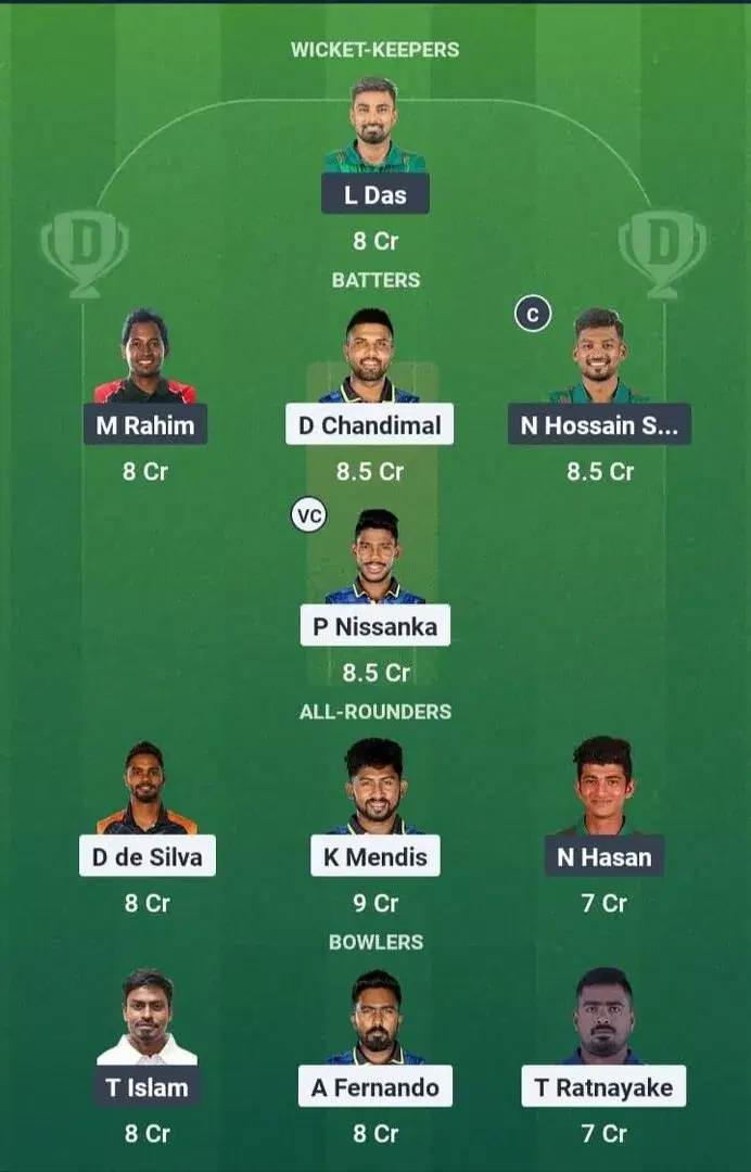 SL vs BAN Dream11 Prediction, Dream11 Playing XI, Today Match 2nd test, Sri Lanka vs Bangladesh test series 2025