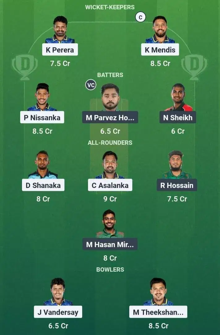 SL vs BAN Dream11 Prediction, Best Dream11 Playing XI, Today Match 2nd T20I, Sri Lanka vs Bangladesh T20I series 2025