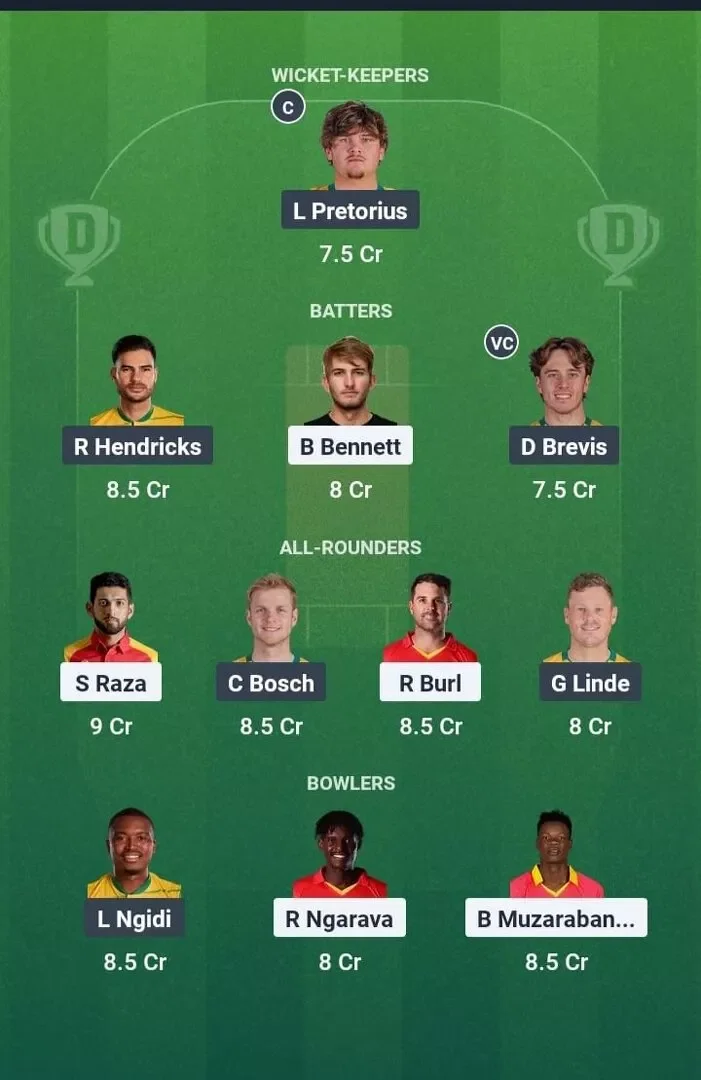 ZIM vs SA Dream11 Prediction, Best Dream11 Playing XI, Today Match 4th T20I, T20I Tri-Series in Zimbabwe 2025
