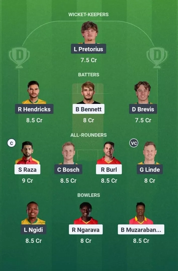 ZIM vs SA Dream11 Prediction, Best Dream11 Playing XI, Today Match 4th T20I, T20I Tri-Series in Zimbabwe 2025