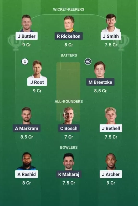 ENG vs SA Dream11 Prediction, Best Dream11 Playing XI, Today Match 3rd ODI, England vs South Africa ODI series 2025