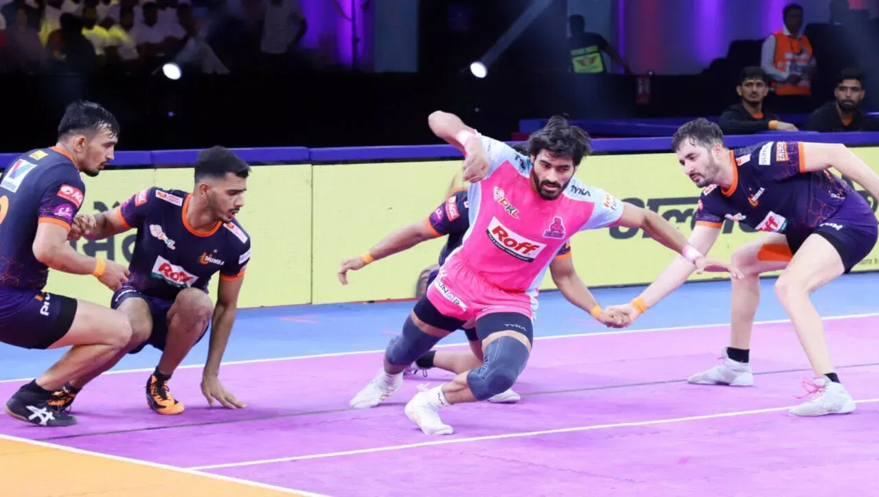 PKL 12: Nitin Dhankhar shines as Jaipur Pink Panthers beat U Mumba in tie-breaker