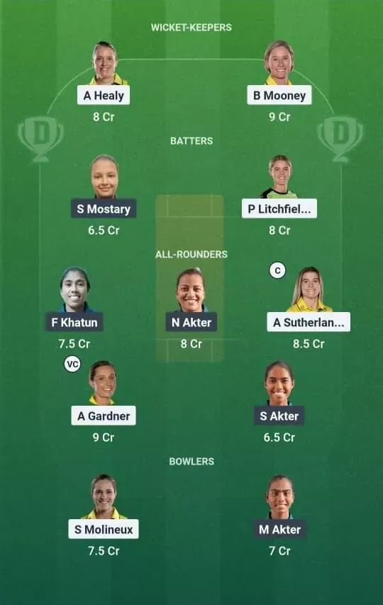 AUS vs BAN Dream11 Prediction, Dream11 Playing XI, Today Match 17, ICC Women’s Cricket World Cup 2025