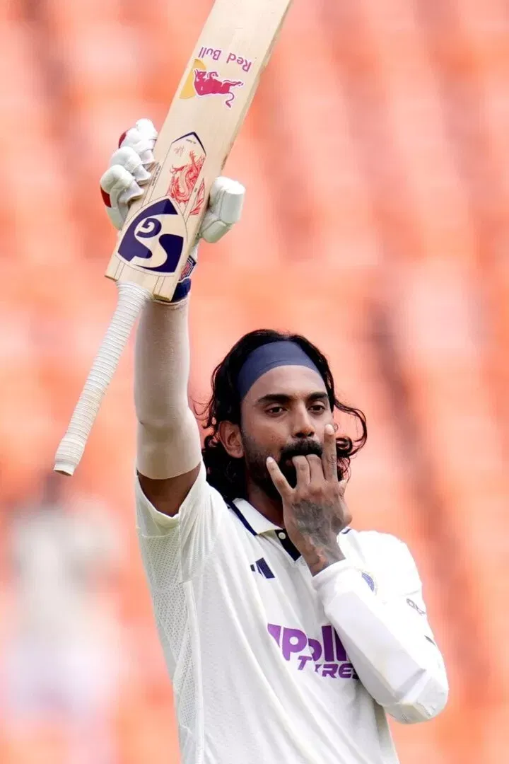 KL Rahul celebrates his 11th test hundred