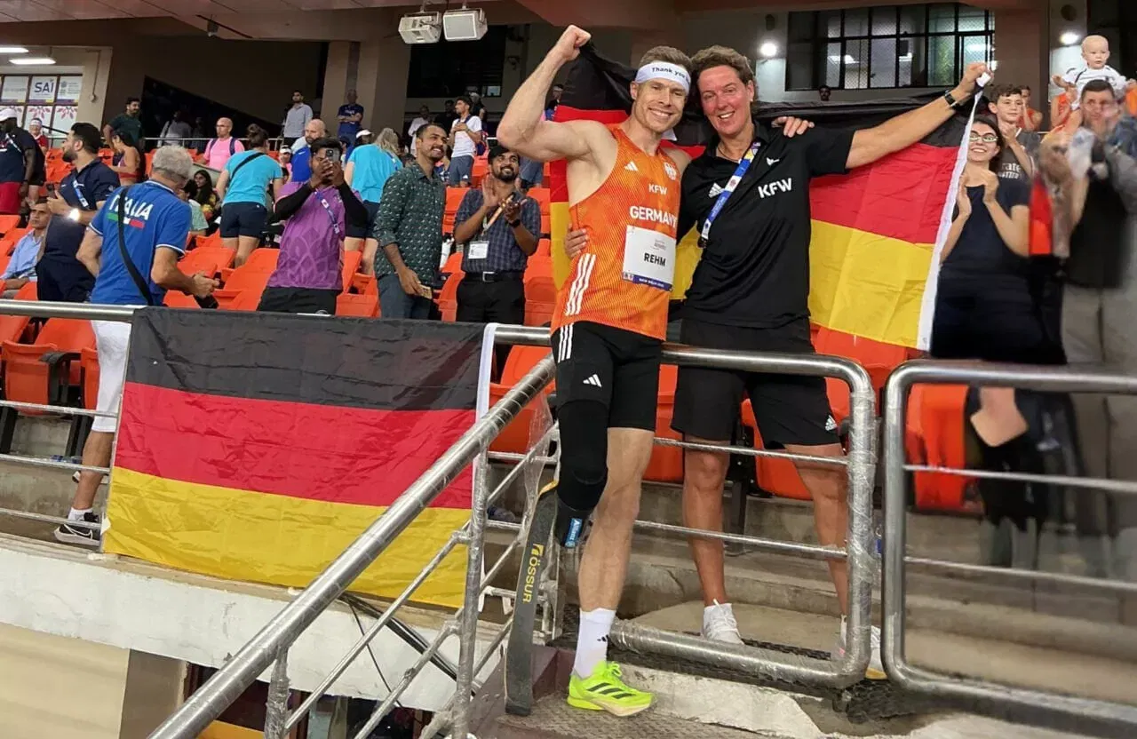 Markus Rehm and coach Steffi Nerius