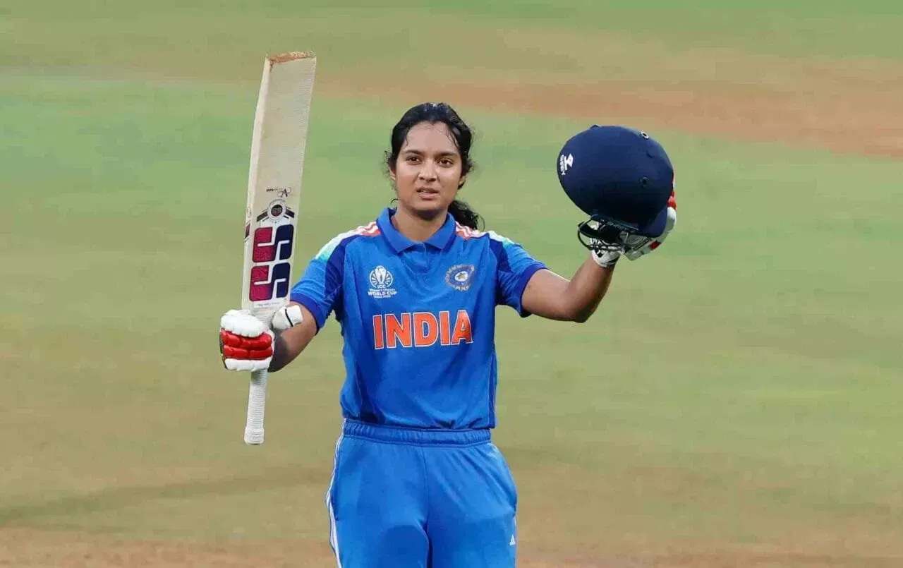 Pratika Rawal celebrates her hundred