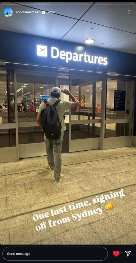 Rohit Sharma shares a story on Instagram. (Image Source: Rohit Sharma/Instagram)