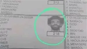 The image of the Liverpool striker appeared in the voter register for the October 12 election