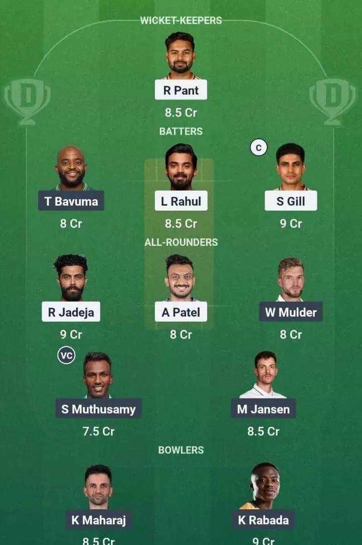 IND vs SA Dream11 Prediction, Best Dream11 Playing XI, Today Match 1st Test, India vs South Africa Test series 2025