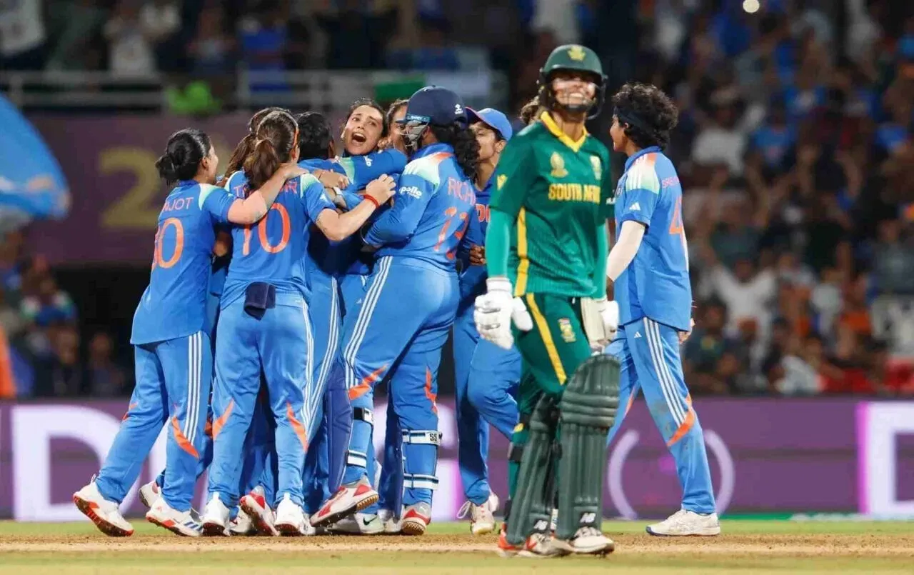 India celebrate after winning ICC Women's Cricket World Cup 2025