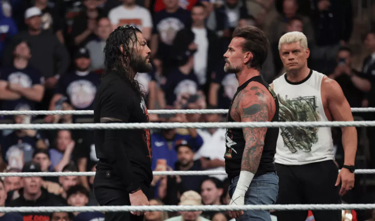 WWE Raw at MSG Roman Reigns, CM Punk & Cody Rhodes November 17, 2025 (Courtesy WWE.com)