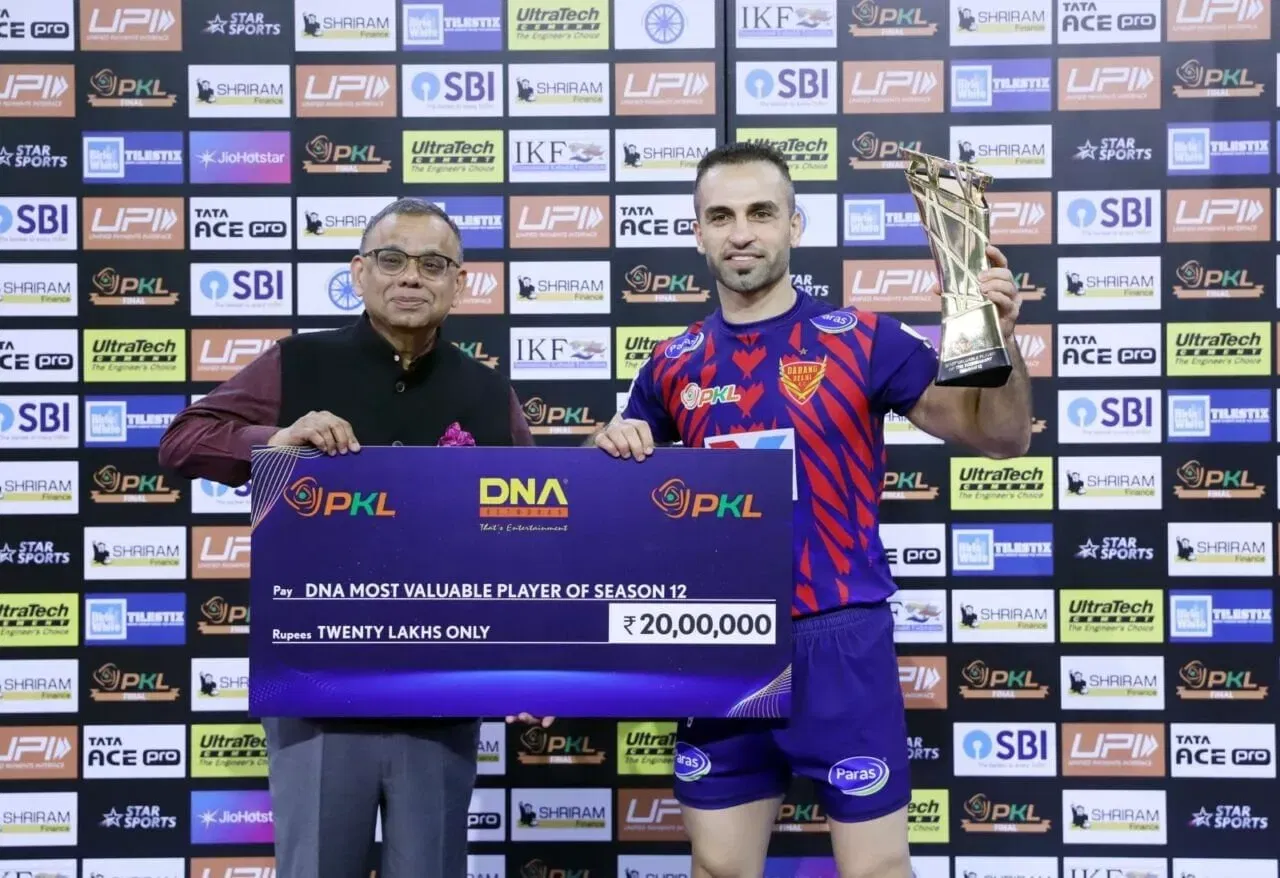 Fazel Atrachali was named Most Valuable Player of PKL 12