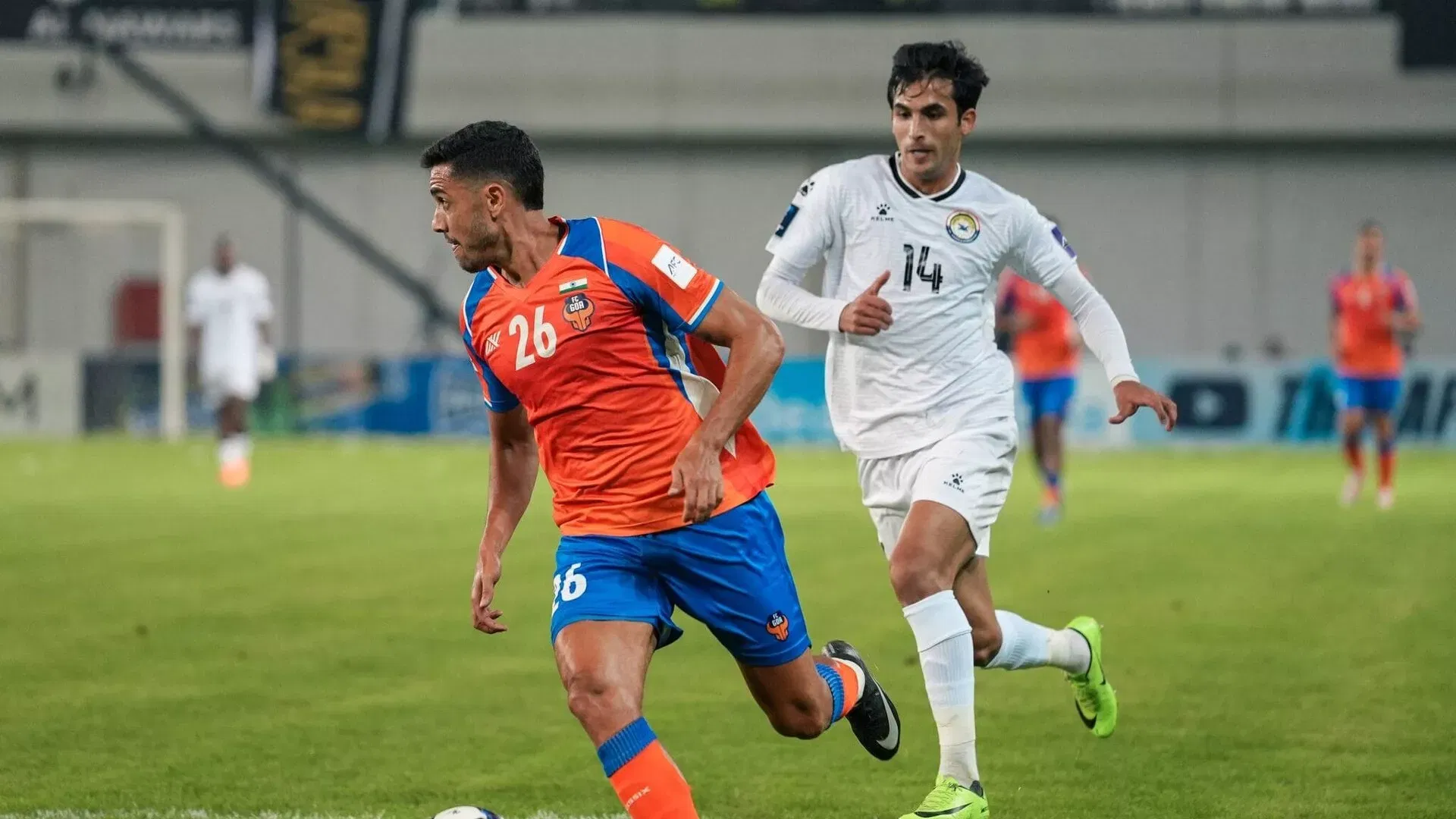 FC Goa midfielder Borja Herrera in AFC Champions League-2 clash against Al Zawraa
