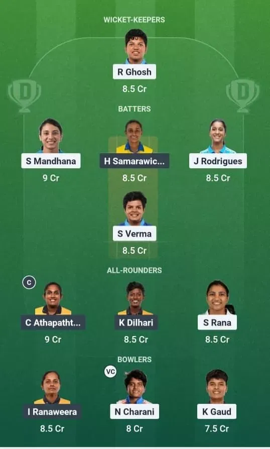 IND vs SL Dream11 Prediction