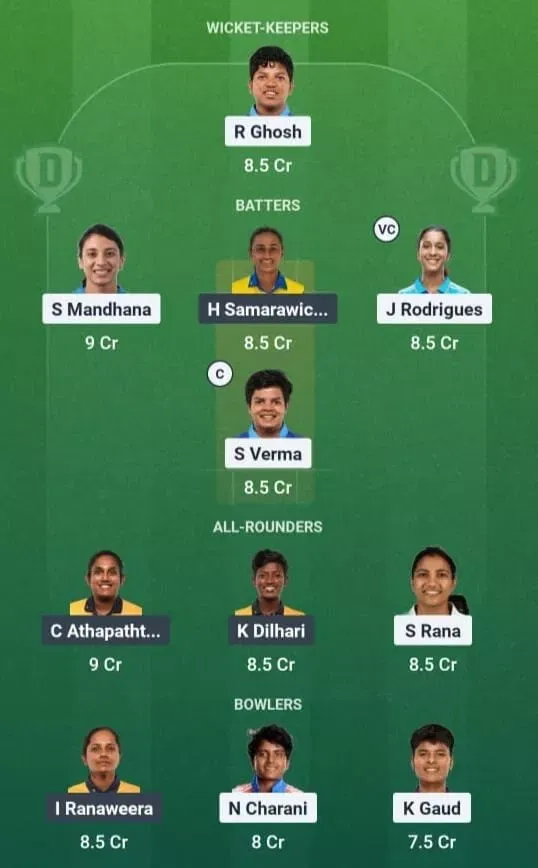IND vs SL Dream11 Prediction