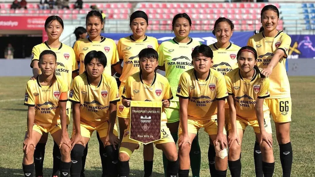 Transport Unite FC's starting 11 in their clash against Karachi City in 2025 SAFF Women's Club Championship