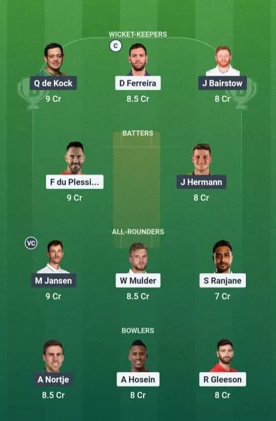 JSK vs SEC Dream11 Prediction, Dream11 Playing XI, Today Match 11, SA20 2025-26