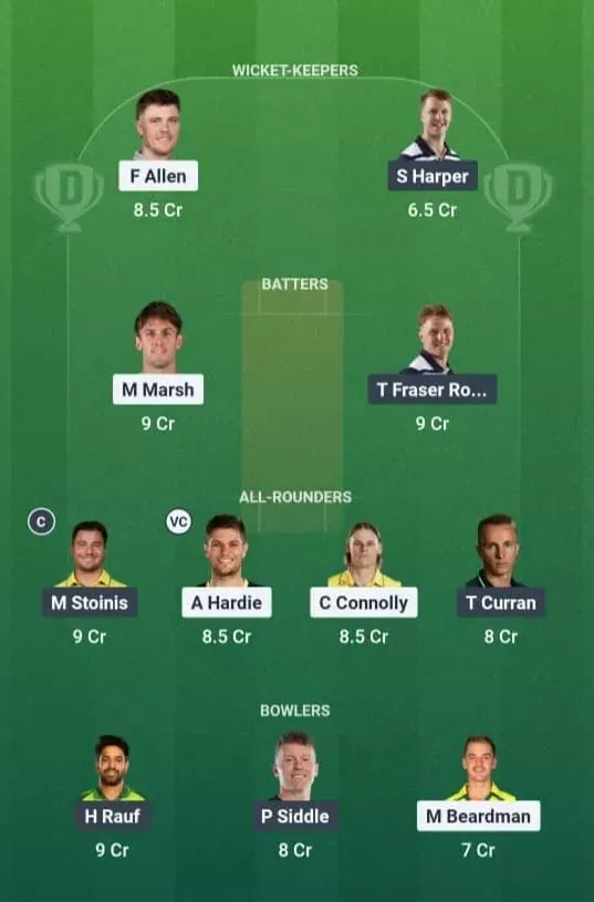SCO vs STA Dream11 Prediction, Dream11 Playing XI, Today Match 39, Big Bash League 2025-26