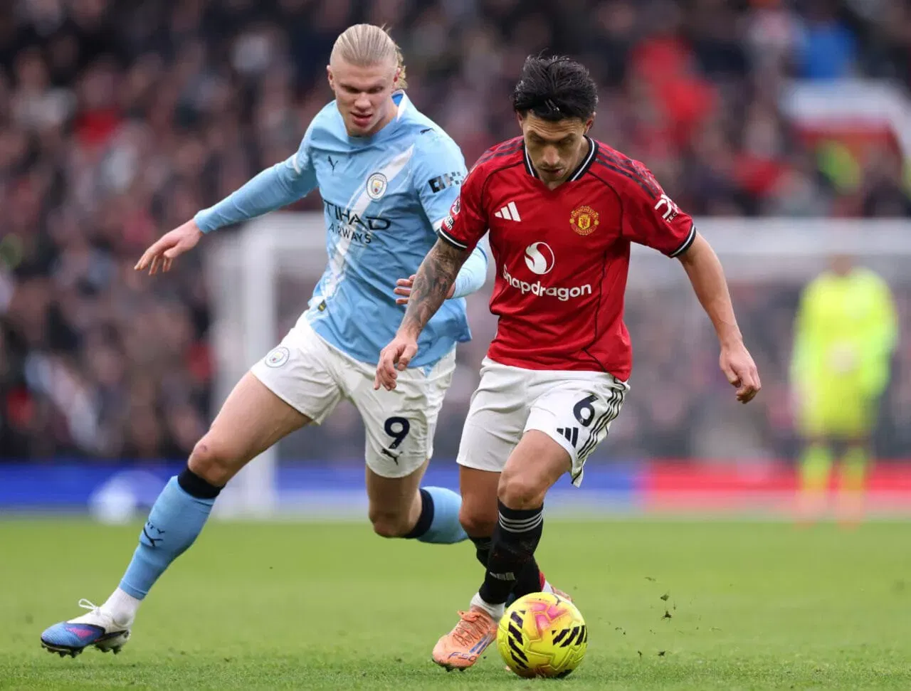 Manchester United v Manchester City - Premier League Lisandro Martinez Erling Haaland